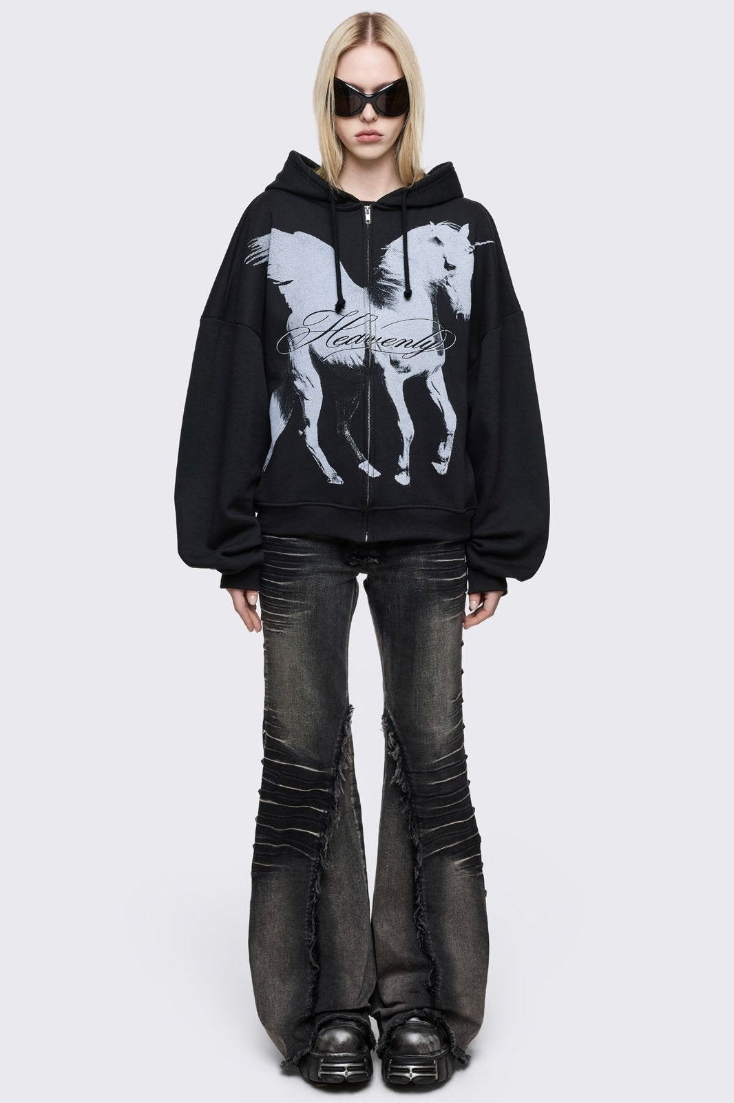 Heavenly Alicorn Zip Up Hoodie | Minga London Best Price