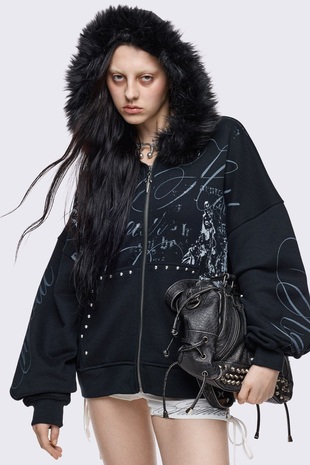Divine Trouble Zip Up Hoodie | Minga London Essential
