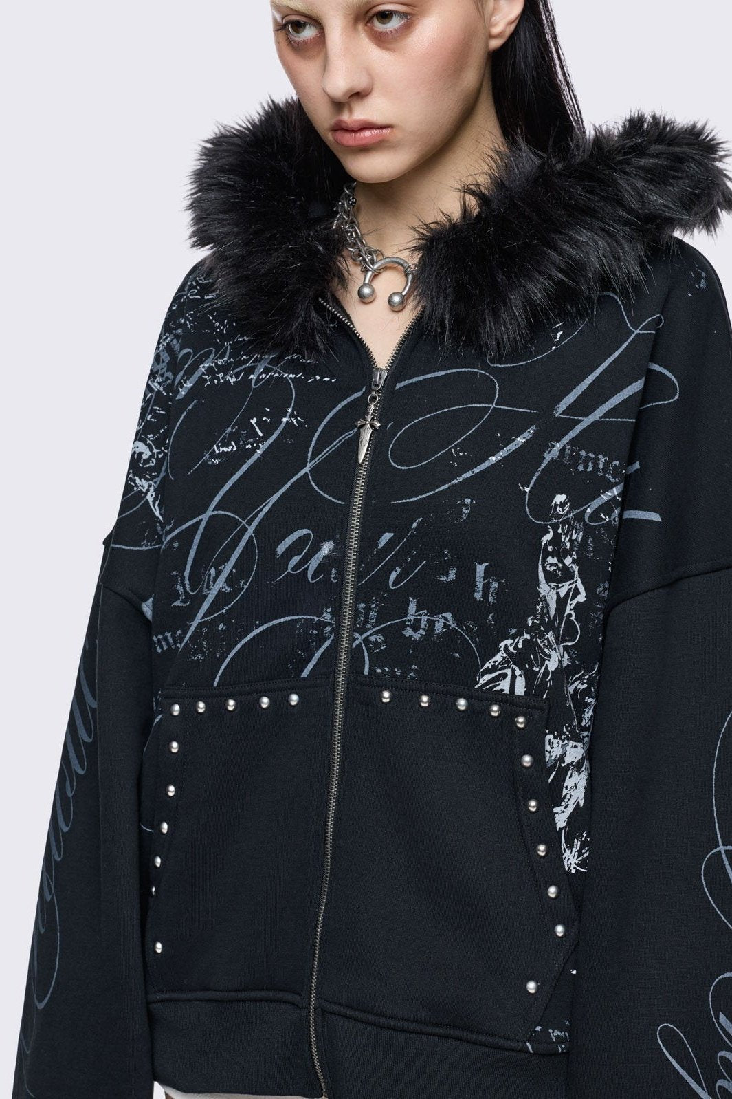Divine Trouble Zip Up Hoodie | Minga London Essential