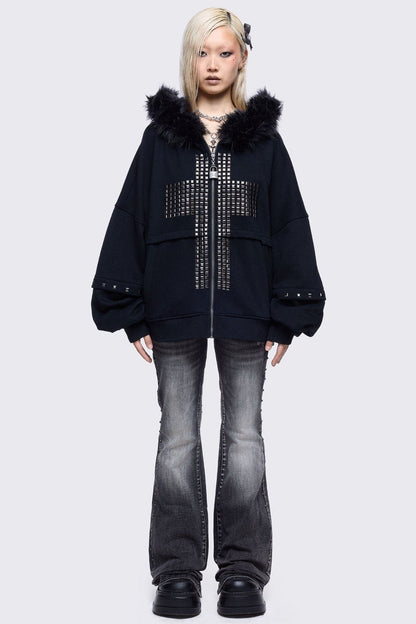 Pray 4 Me Zip Up Hoodie | Minga London Trusted