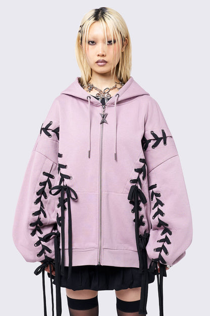 Mia Pink Zip Up Hoodie | Minga London Recommended