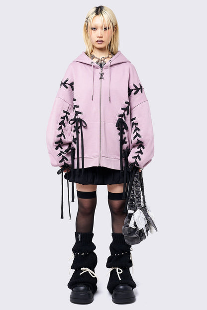Mia Pink Zip Up Hoodie | Minga London Recommended
