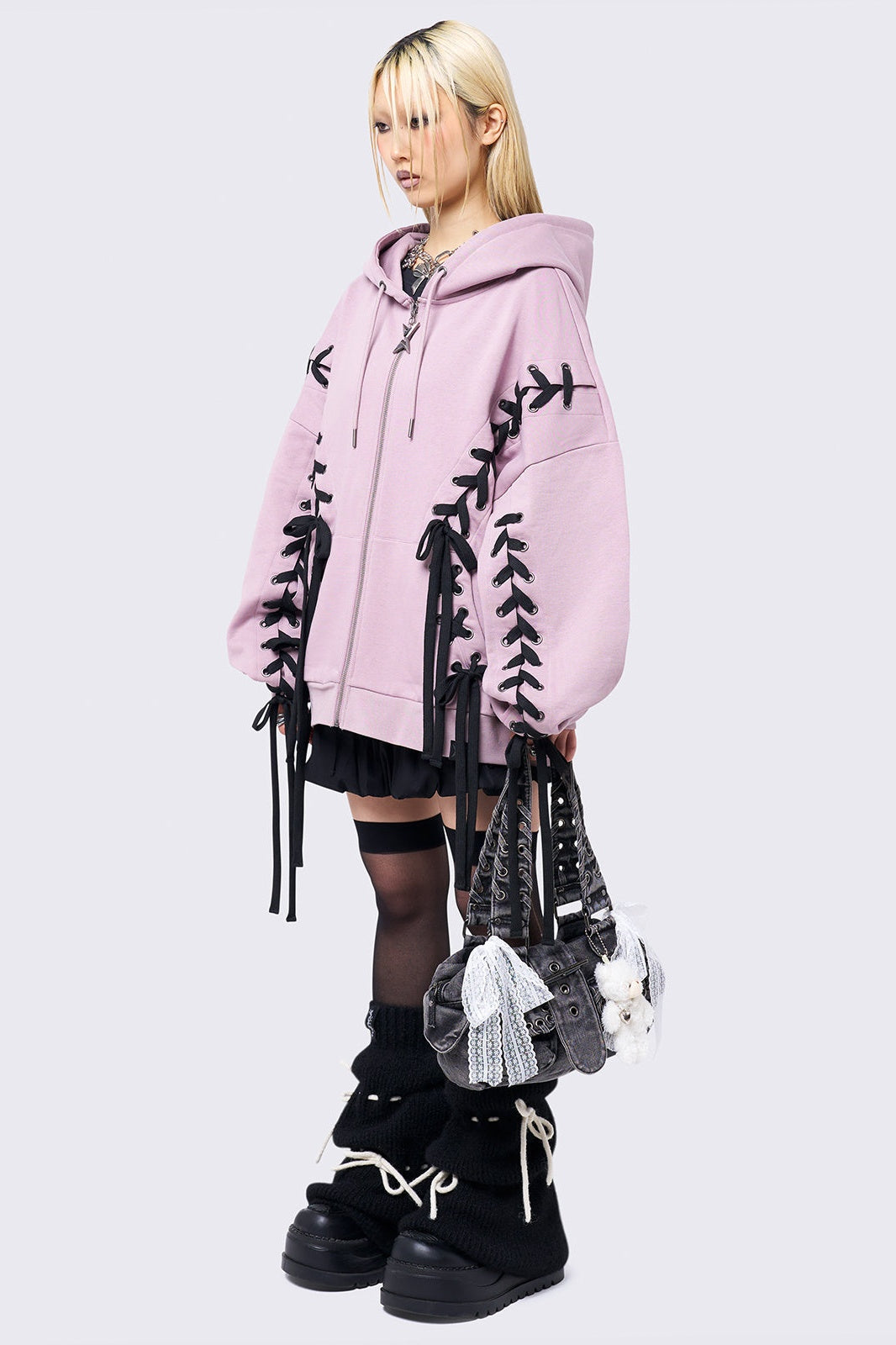 Mia Pink Zip Up Hoodie | Minga London Recommended