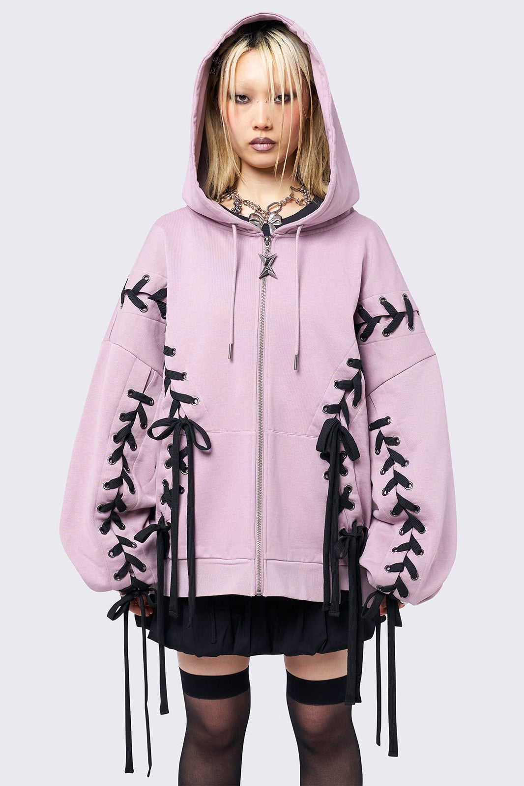 Mia Pink Zip Up Hoodie | Minga London Recommended