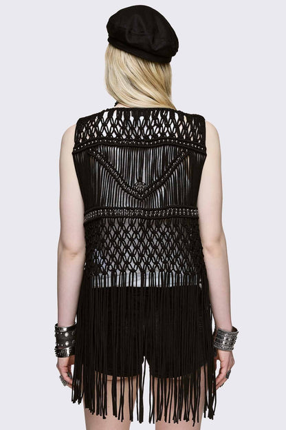 Ingrid Macrame Waistcoat | Minga London Essential