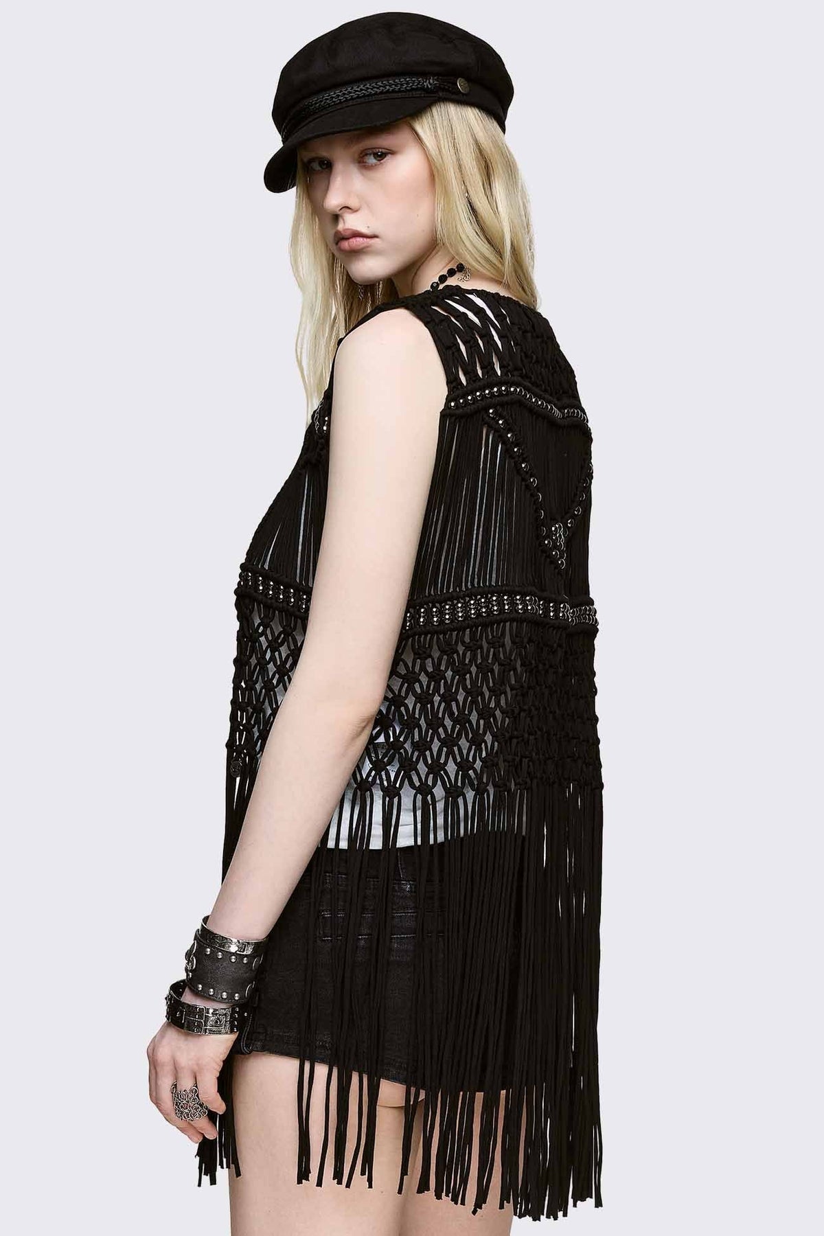 Ingrid Macrame Waistcoat | Minga London Essential