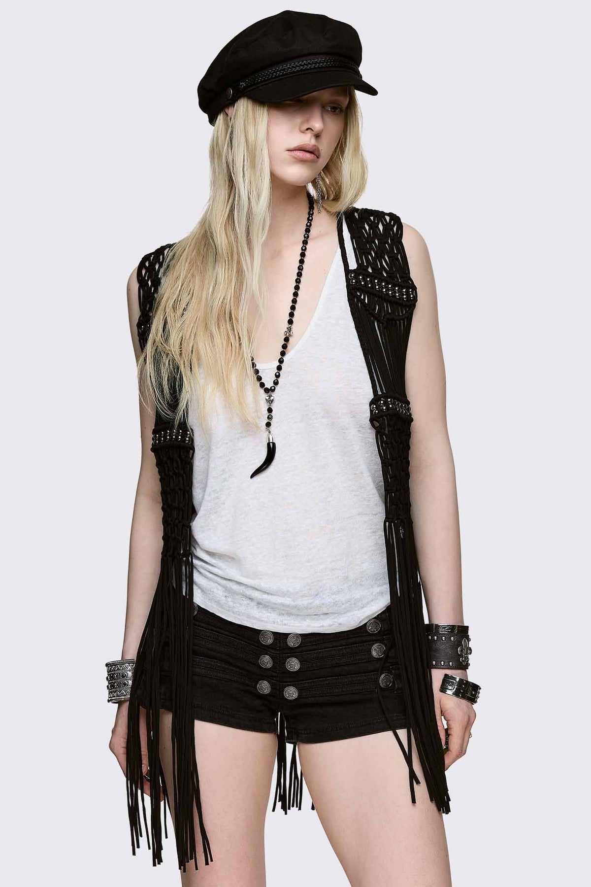 Ingrid Macrame Waistcoat | Minga London Essential