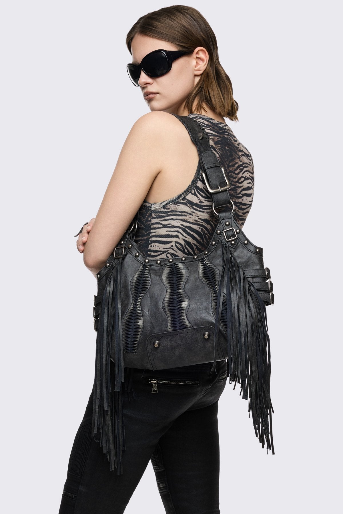 Suki Fringe Faux Shoulder Bag | Minga London New