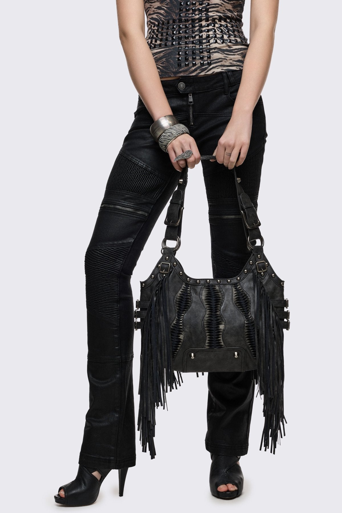Suki Fringe Faux Shoulder Bag | Minga London New