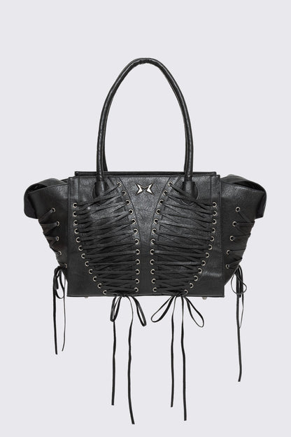 Avery Lace-Up Shoulder Bag | Minga London Deals