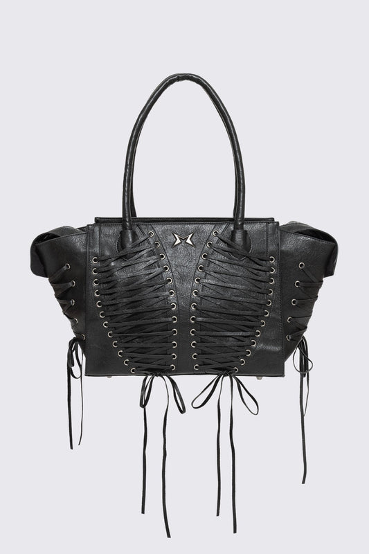 Avery Lace-Up Shoulder Bag | Minga London Deals