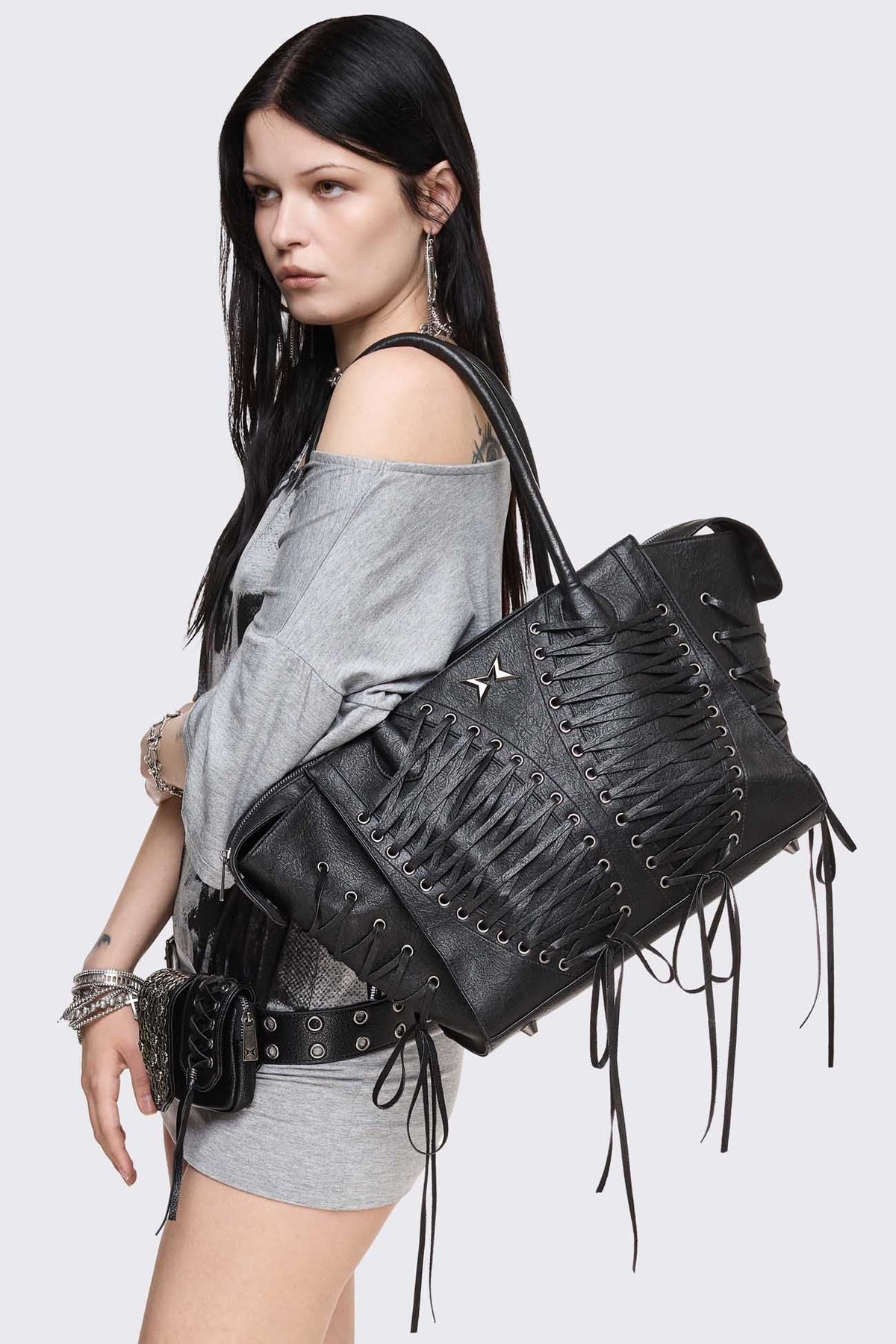 Avery Lace-Up Shoulder Bag | Minga London Deals