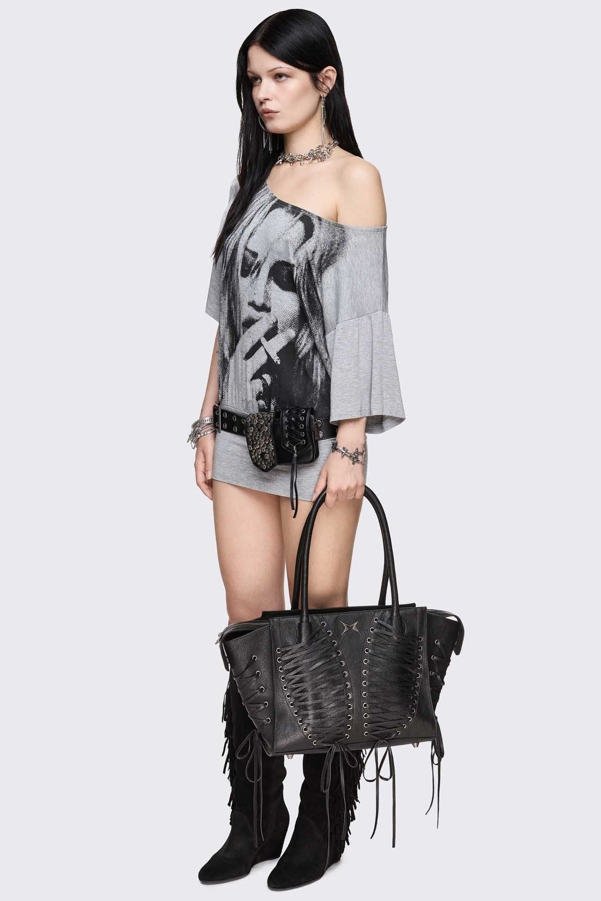 Avery Lace-Up Shoulder Bag | Minga London Deals