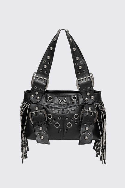 Fern Studded Fringe Shoulder Bag | Minga London Essential