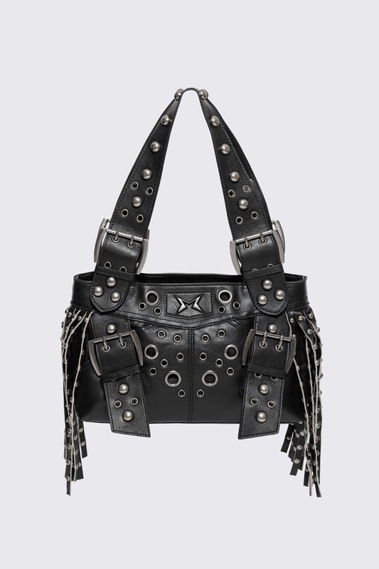 Fern Studded Fringe Shoulder Bag | Minga London Essential
