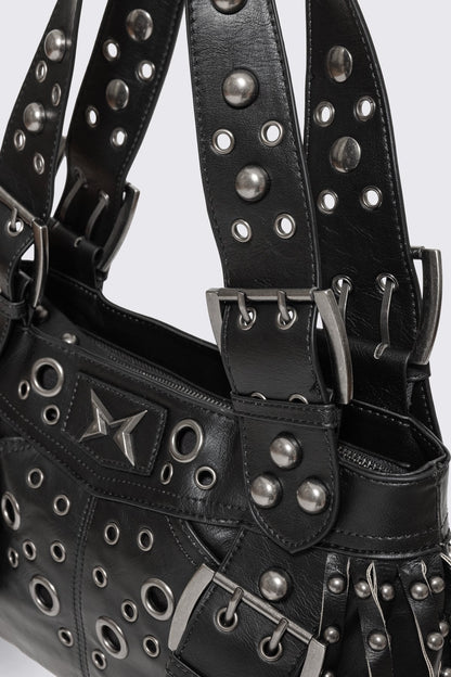 Fern Studded Fringe Shoulder Bag | Minga London Essential