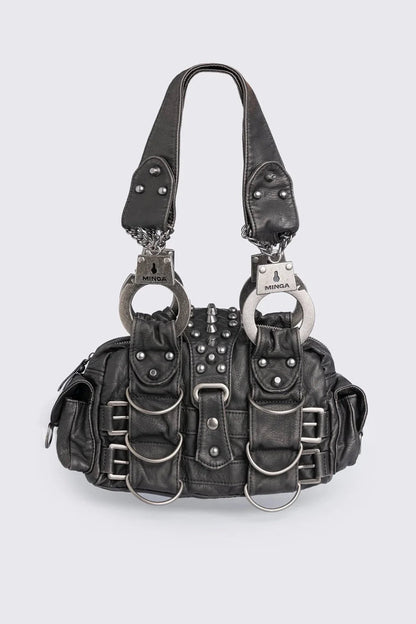 Mugshot Faux Leather Shoulder Bag | Minga London Special Offer