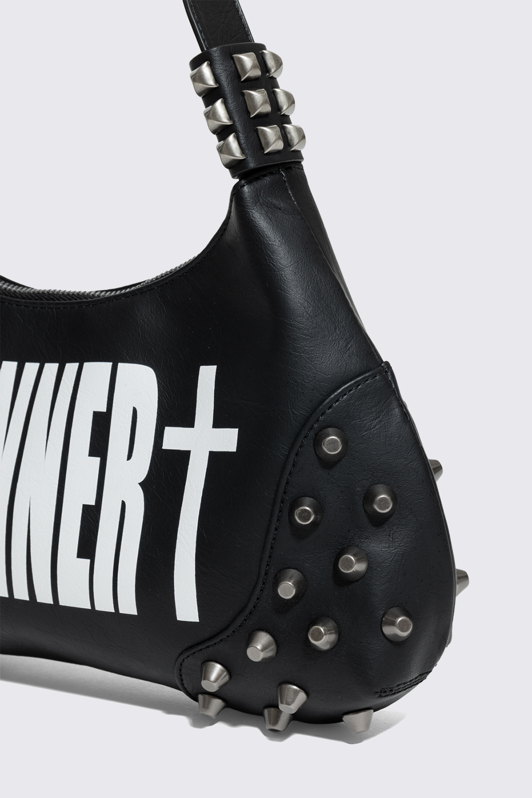 Sinner Graphic Faux Leather Shoulder Bag | Minga London New