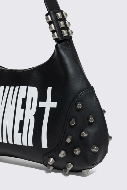 Sinner Graphic Faux Leather Shoulder Bag | Minga London New