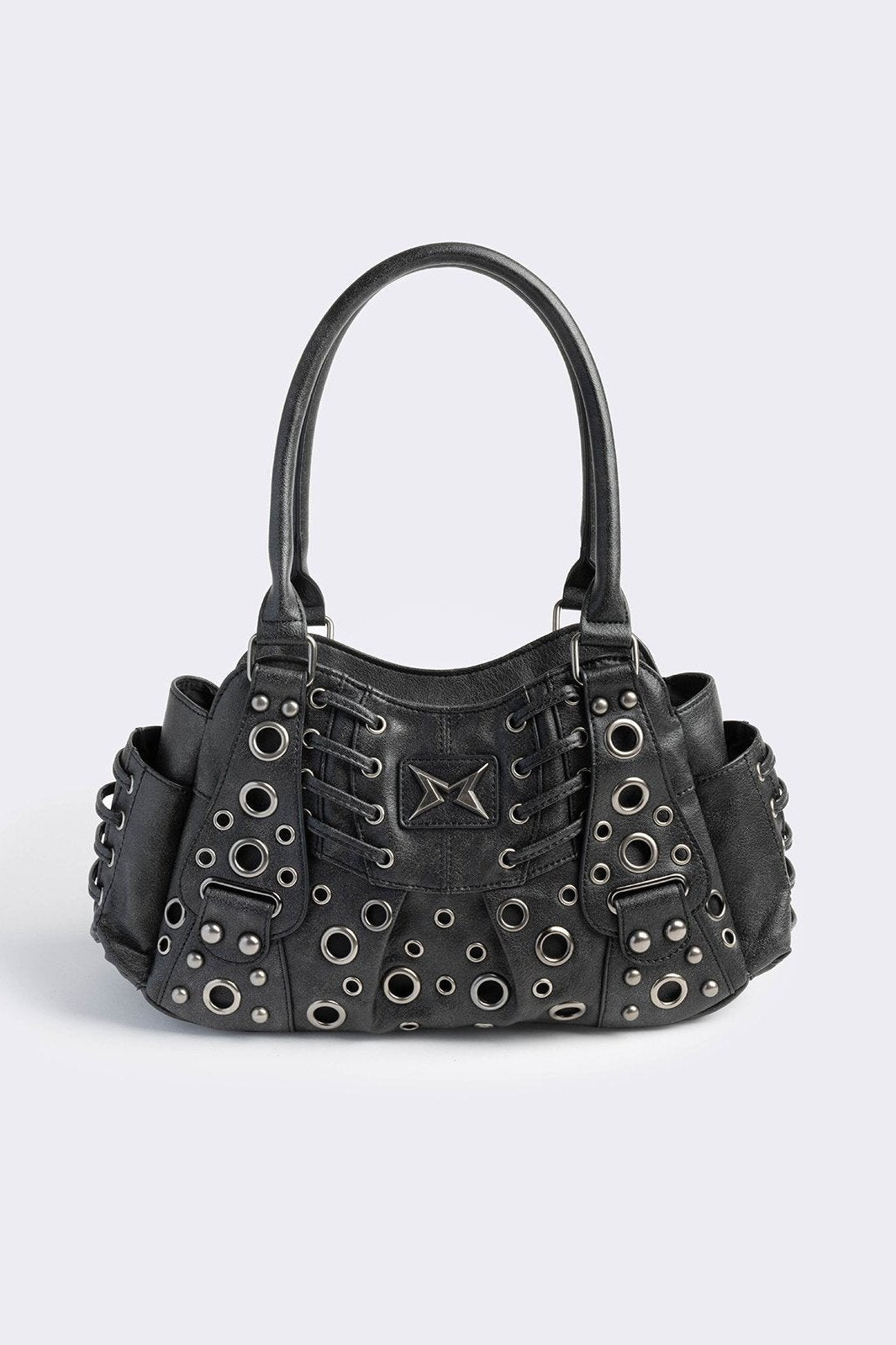Rivet Faux Leather Shoulder Bag | Minga London Latest