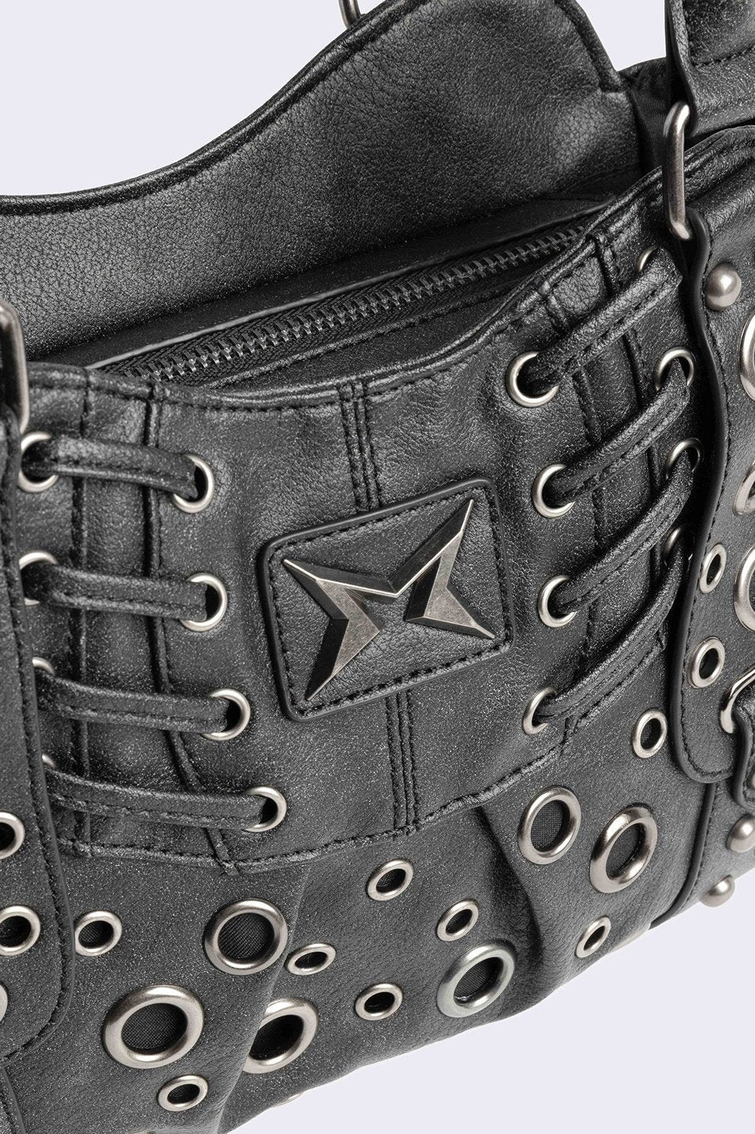 Rivet Faux Leather Shoulder Bag | Minga London Latest