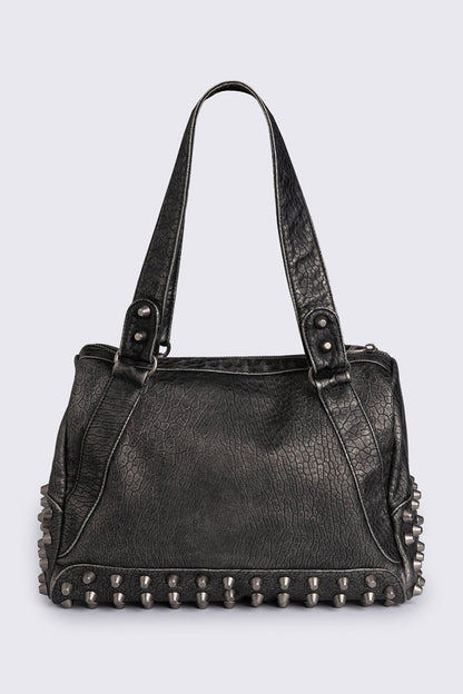 Xena Studded Faux Leather Shoulder Bag | Minga London Classic