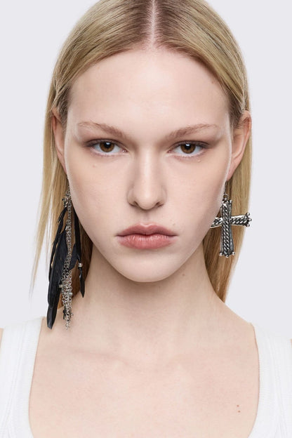 Dark Feathers Earring Set | Minga London Essential