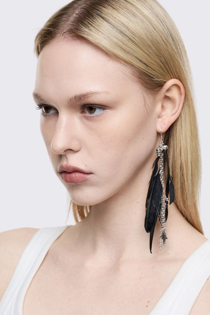 Dark Feathers Earring Set | Minga London Essential