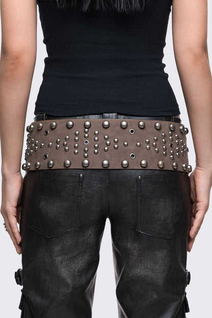 Petra Brown Fringe Belt | Minga London Latest