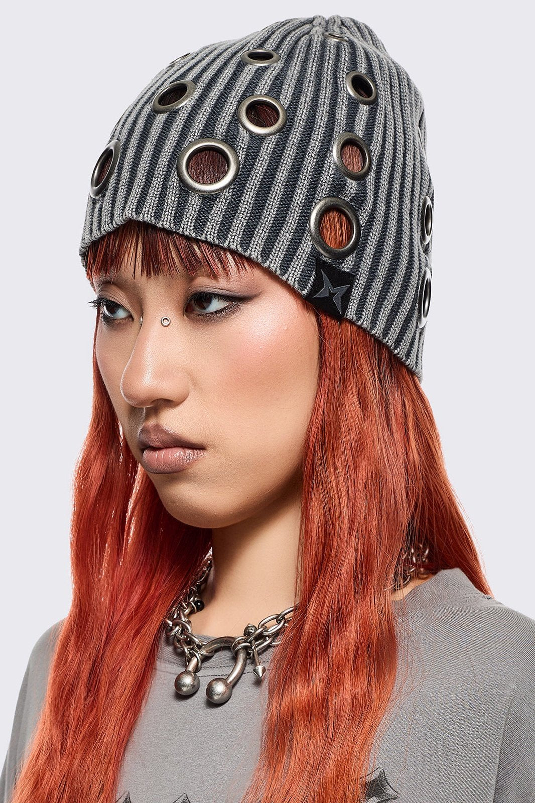 Elektra Grey Beanie | Minga London Signature