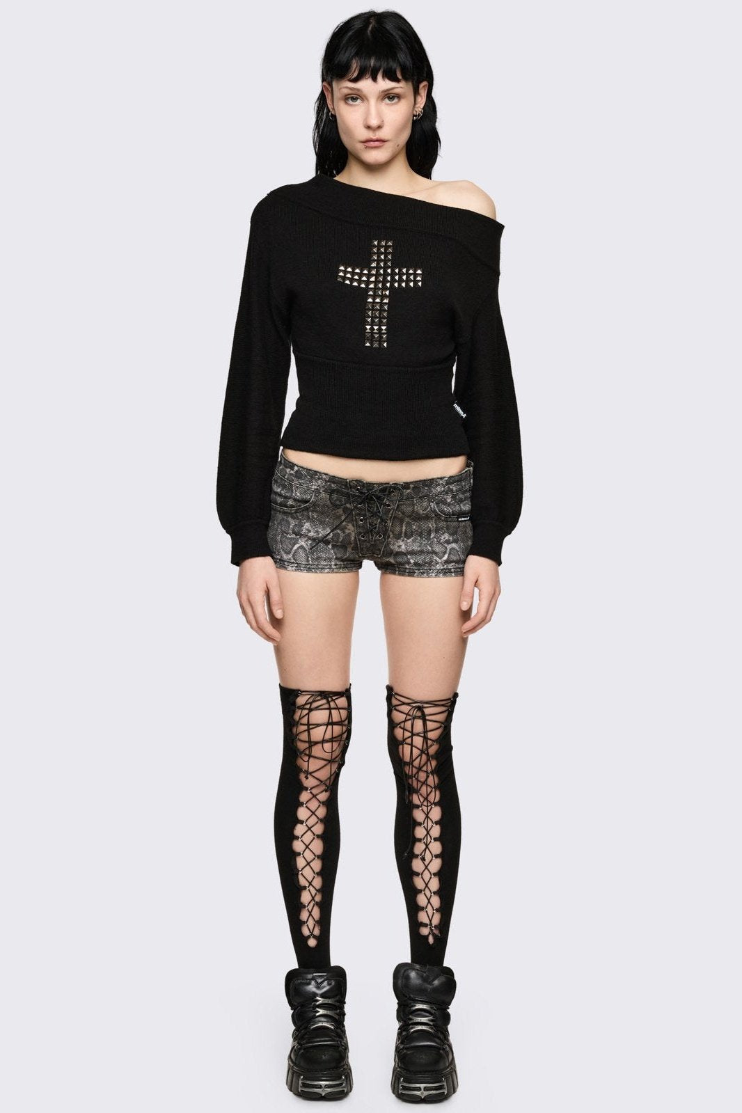 Lace-Up Thigh Highs | Minga London Quality