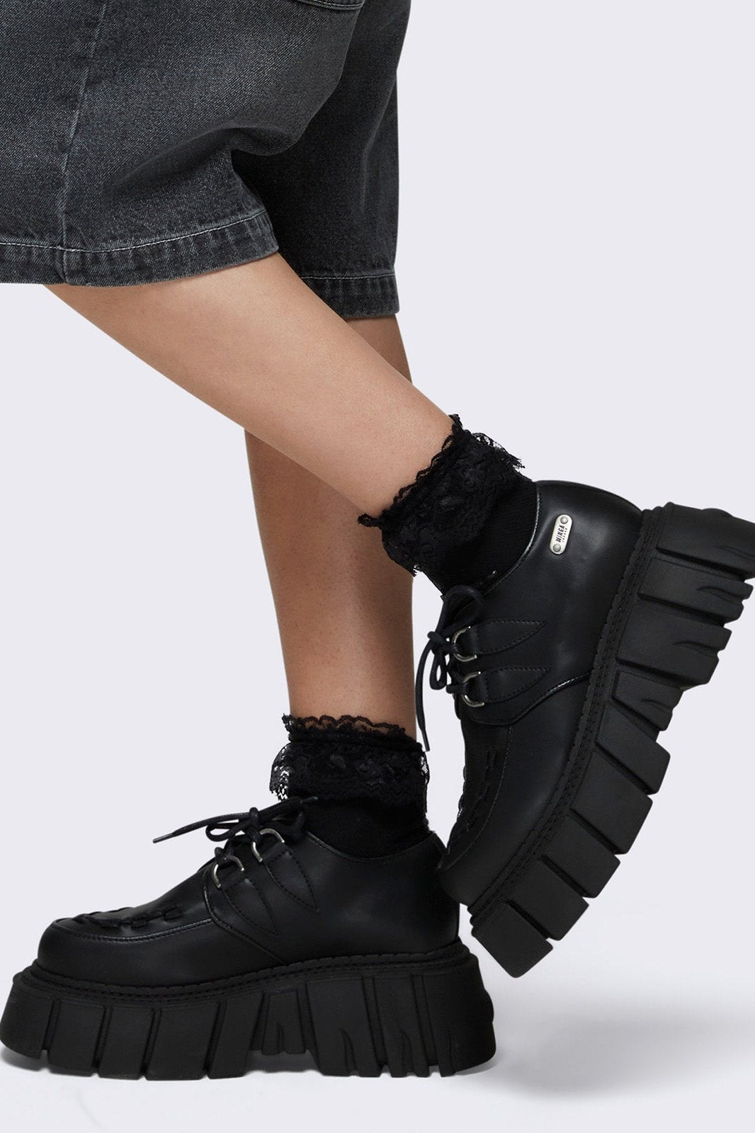 Gig Black Creeper Shoes | Minga London Signature
