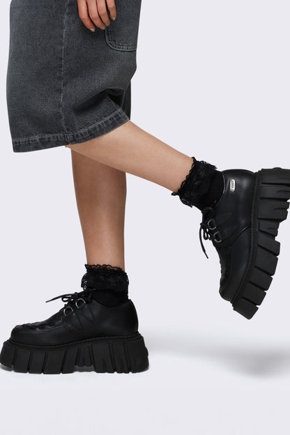 Gig Black Creeper Shoes | Minga London Signature
