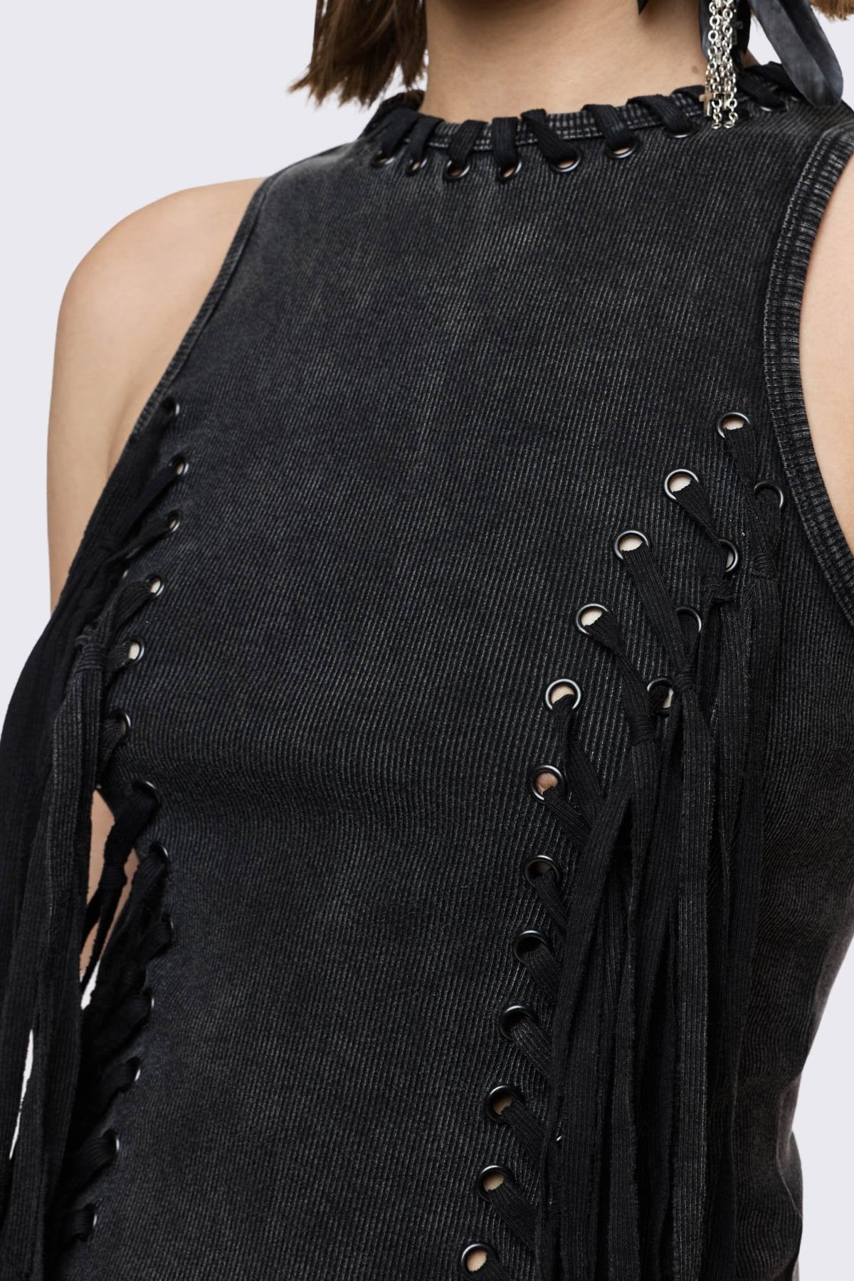 Anya Fringe Vest Top | Minga London Premium