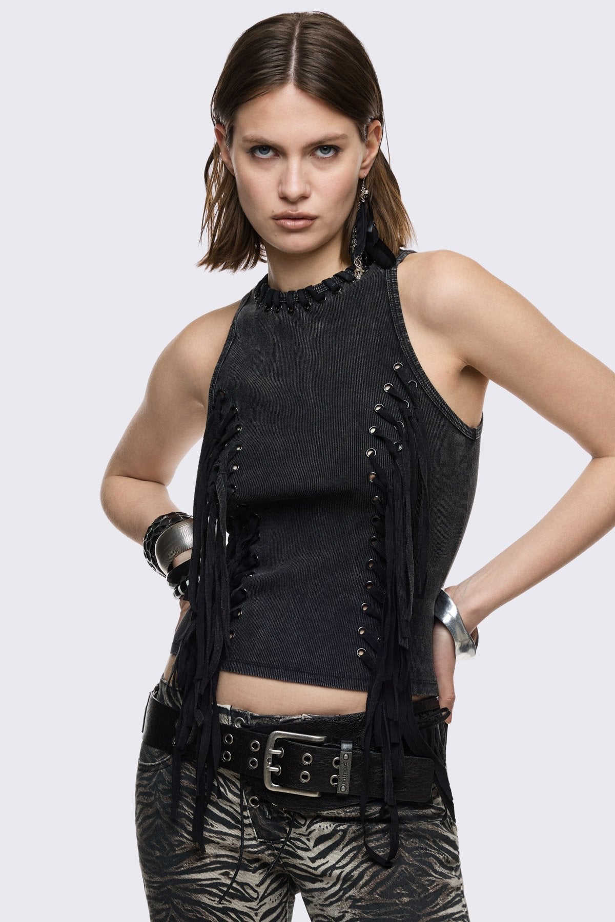 Anya Fringe Vest Top | Minga London Premium