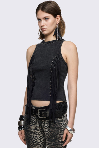 Anya Fringe Vest Top | Minga London Premium
