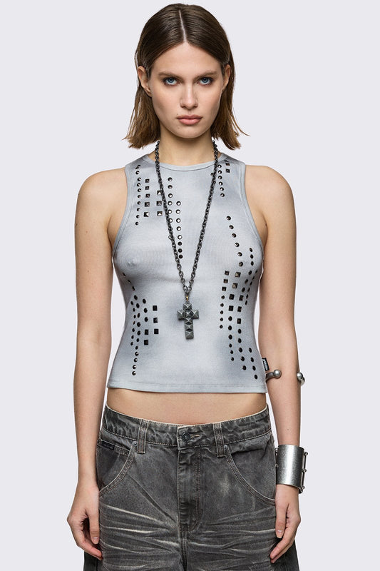 Zinc Washed Vest Top | Minga London Discount