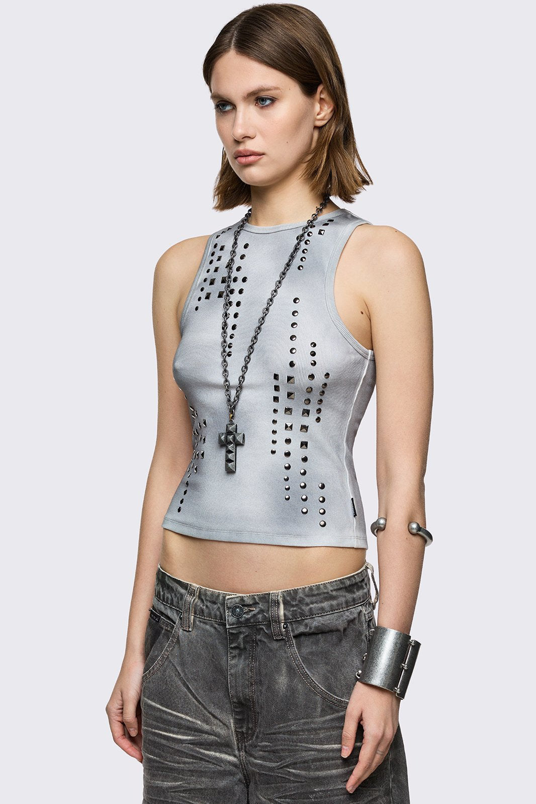 Zinc Washed Vest Top | Minga London Discount
