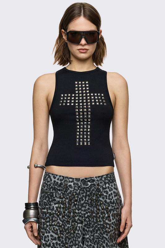 Salvation Slashed Vest Top | Minga London Sale
