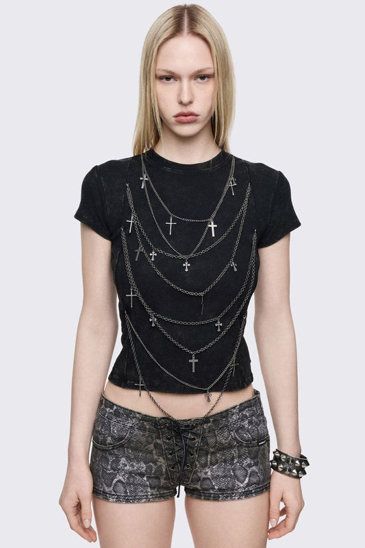 Pendent Armor Baby Tee | Minga London New