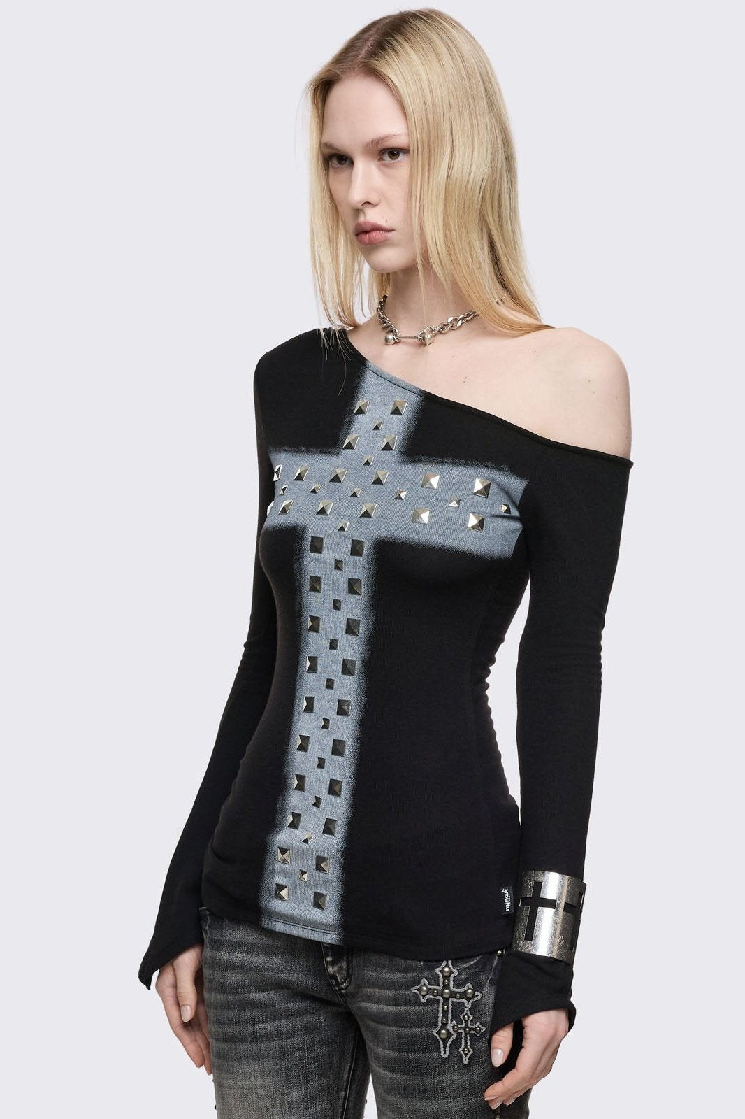 Samantha Black Off-Shoulder Top | Minga London Hot Sale