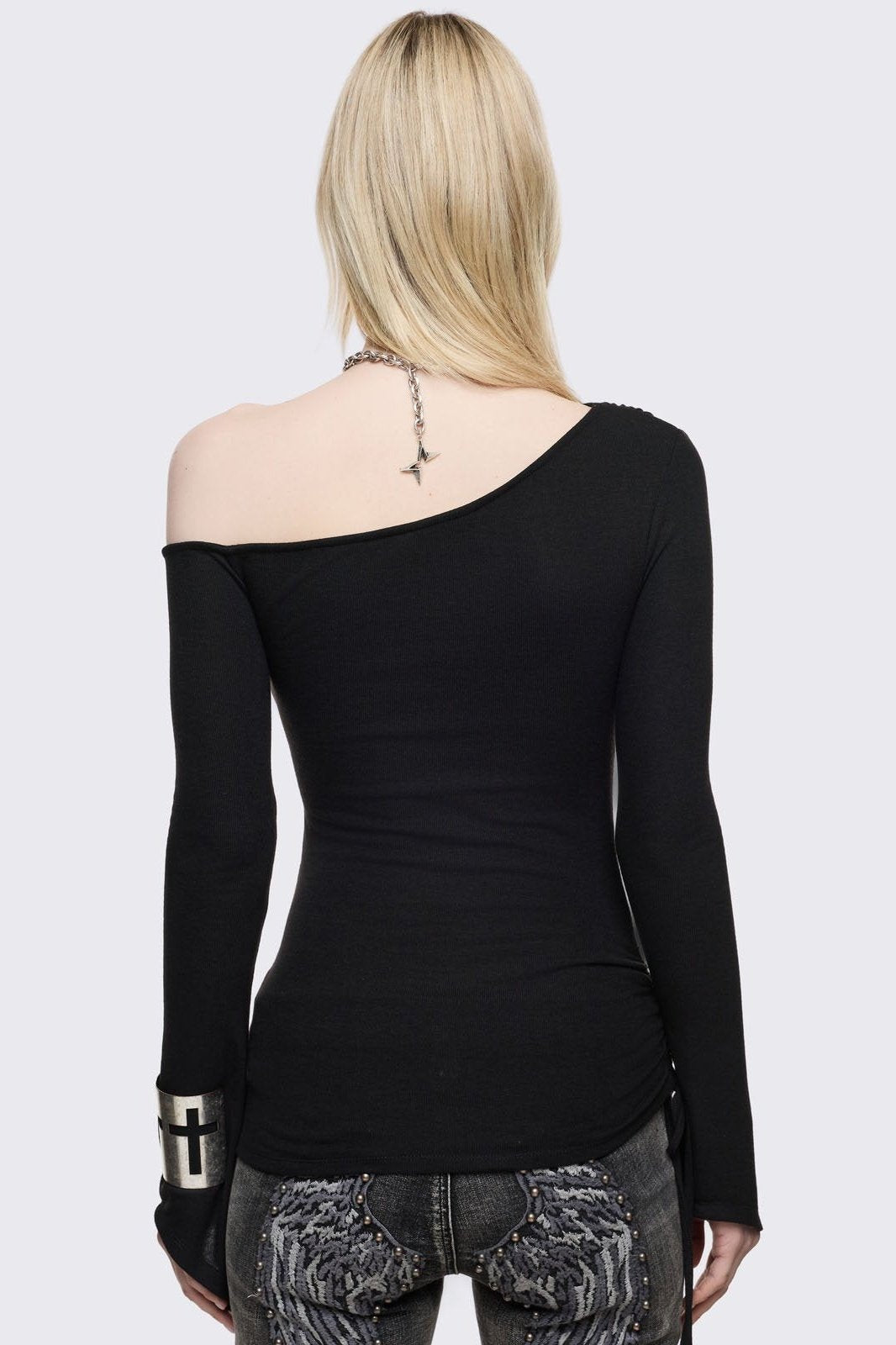 Samantha Black Off-Shoulder Top | Minga London Hot Sale