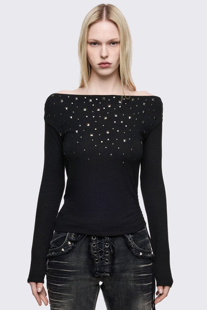 Maria Black Off-Shoulder Top | Minga London Customer Favorite