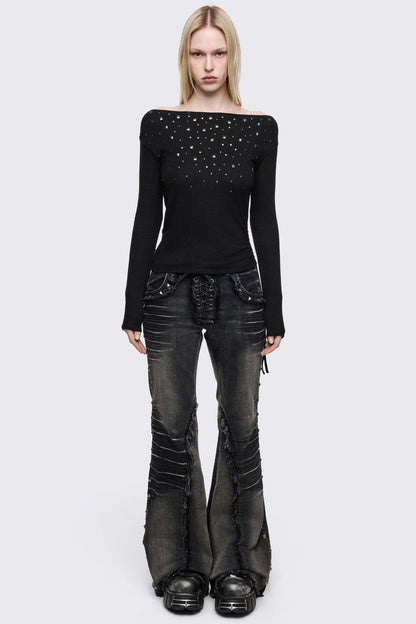Maria Black Off-Shoulder Top | Minga London Customer Favorite