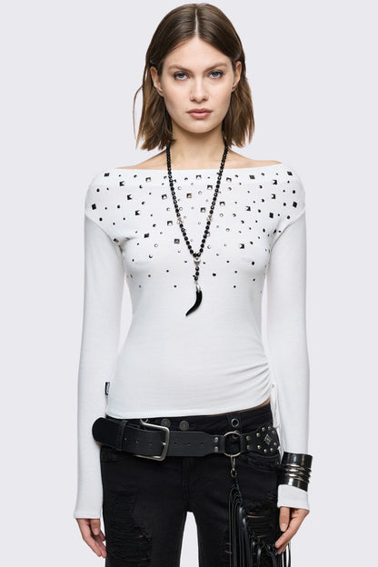 Maria White Off-Shoulder Top | Minga London Classic