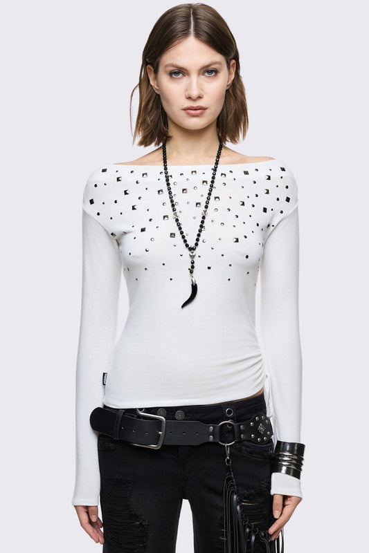 Maria White Off-Shoulder Top | Minga London Classic