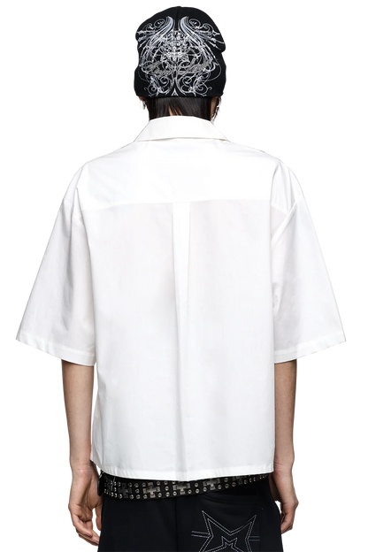 Never Saint White Shirt | Minga London Everyday