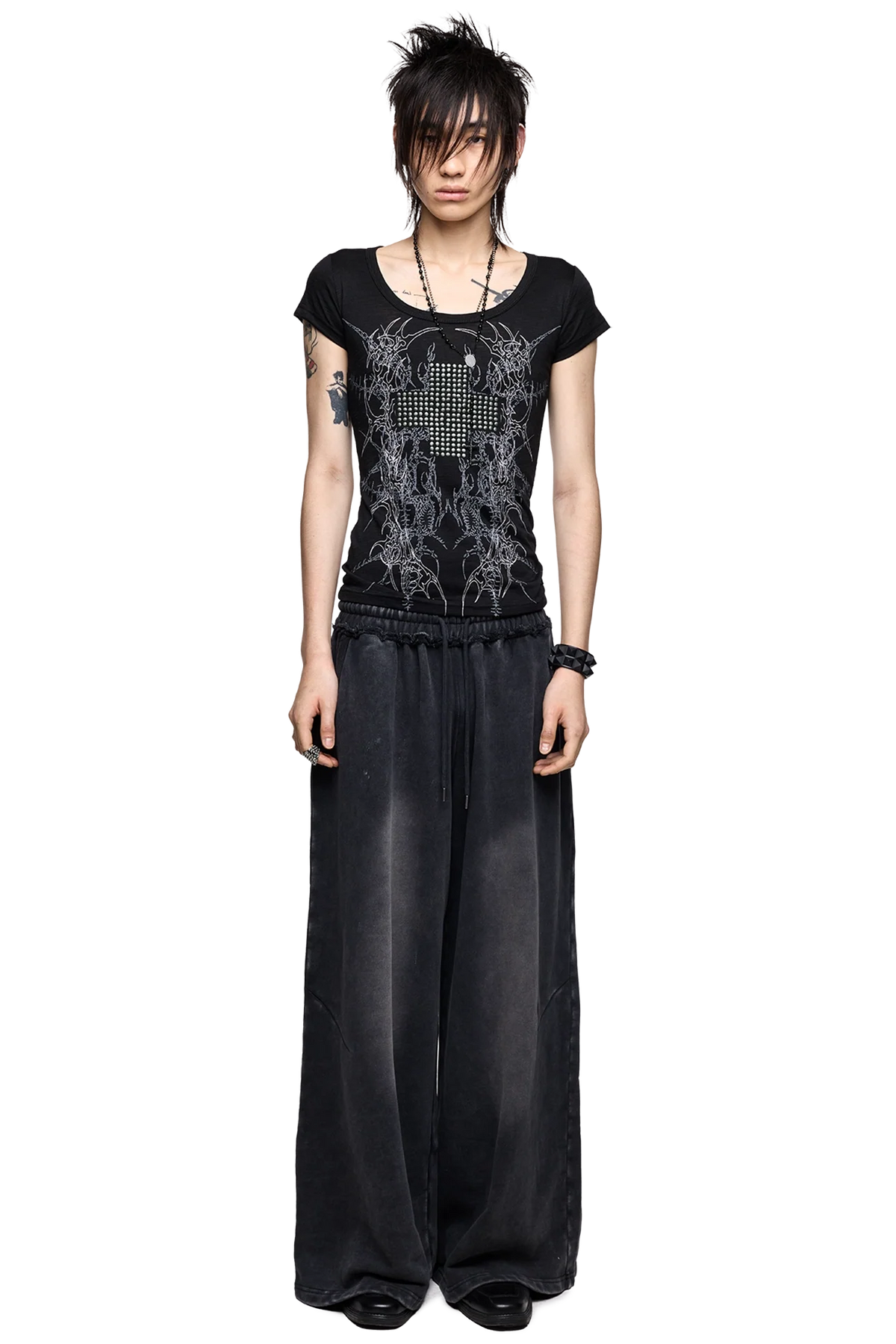 Blur Black Washed Sweatpants | Minga London Featured