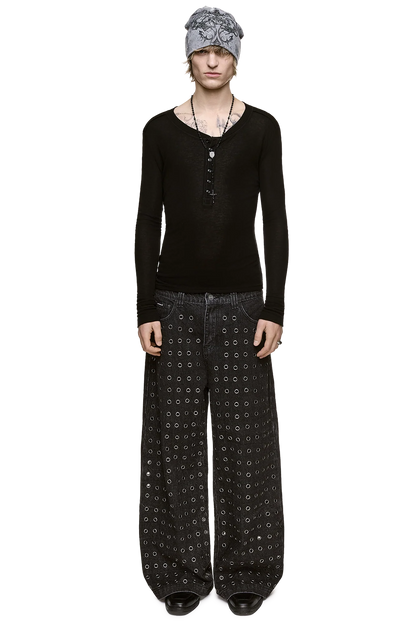 Rogue Black Baggy Jeans | Minga London Featured