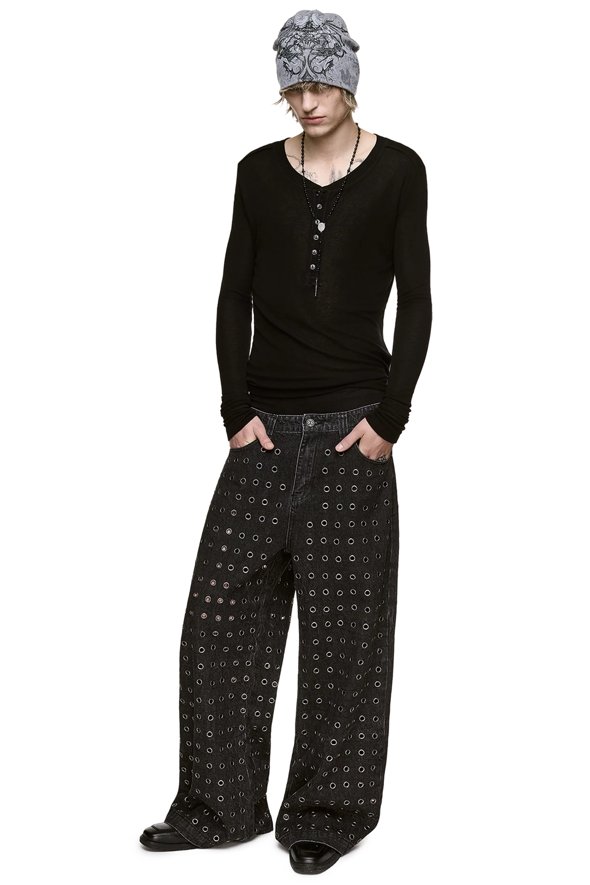 Rogue Black Baggy Jeans | Minga London Featured